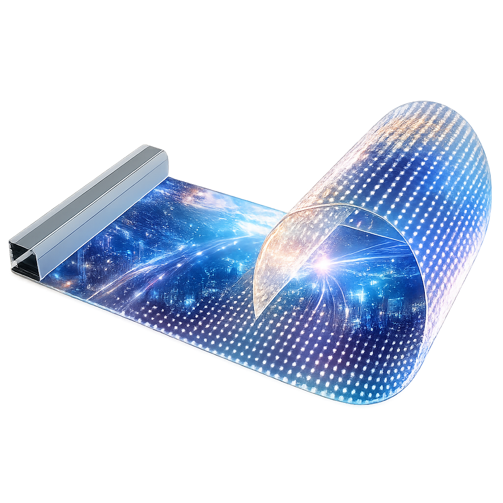 P4-P10 Transparent LED Film Display | Ultra-Thin, Flexible & High Transparency