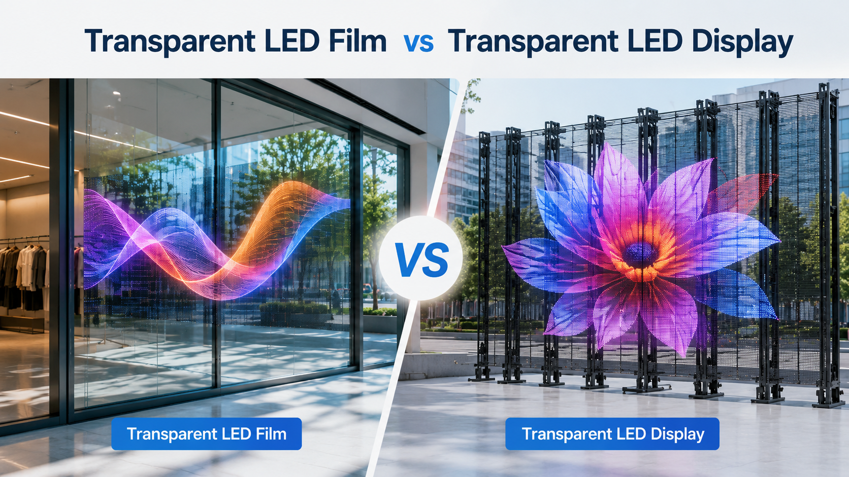 Transparent LED Film vs Transparent LED Display What’s the Difference?